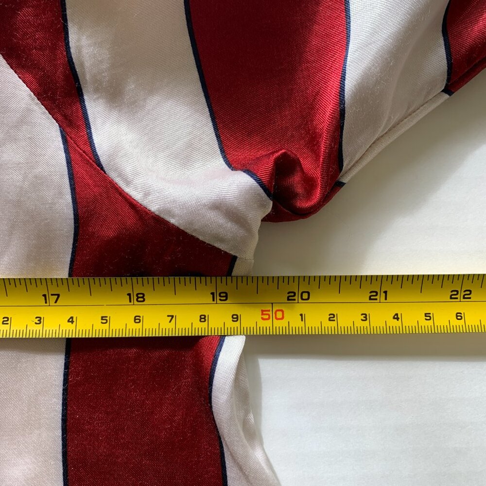 Maeve Maria Anthropologie Striped Red White Women's Top Sz 12 Balloon Sleeves - Picture 8 of 12